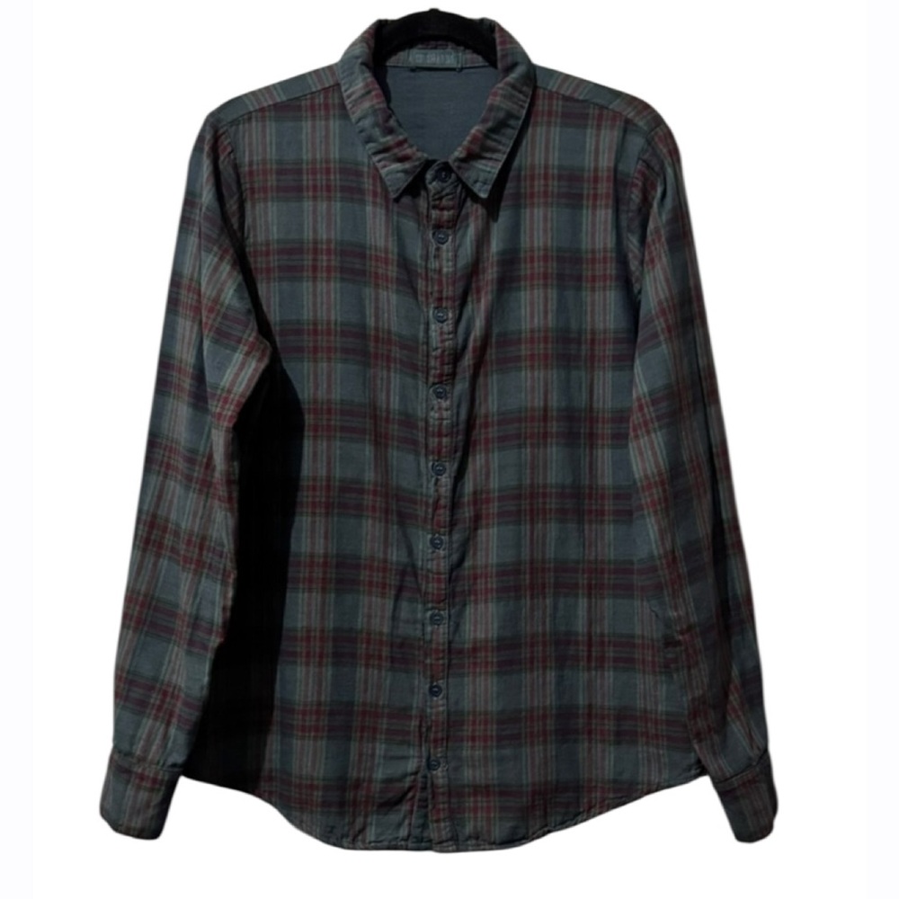 CP Shades Women’s Blue Multi Checker Long Sleeve Button Up‎ Shirt Size Medium